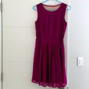 Purple pleated dress